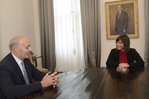 Debora Serracchiani (Presidente Regione Friuli Venezia Giulia) incontra Federico Prato (Avvocato generale presso Corte d'appello Trieste) - Trieste 20/09/2017
